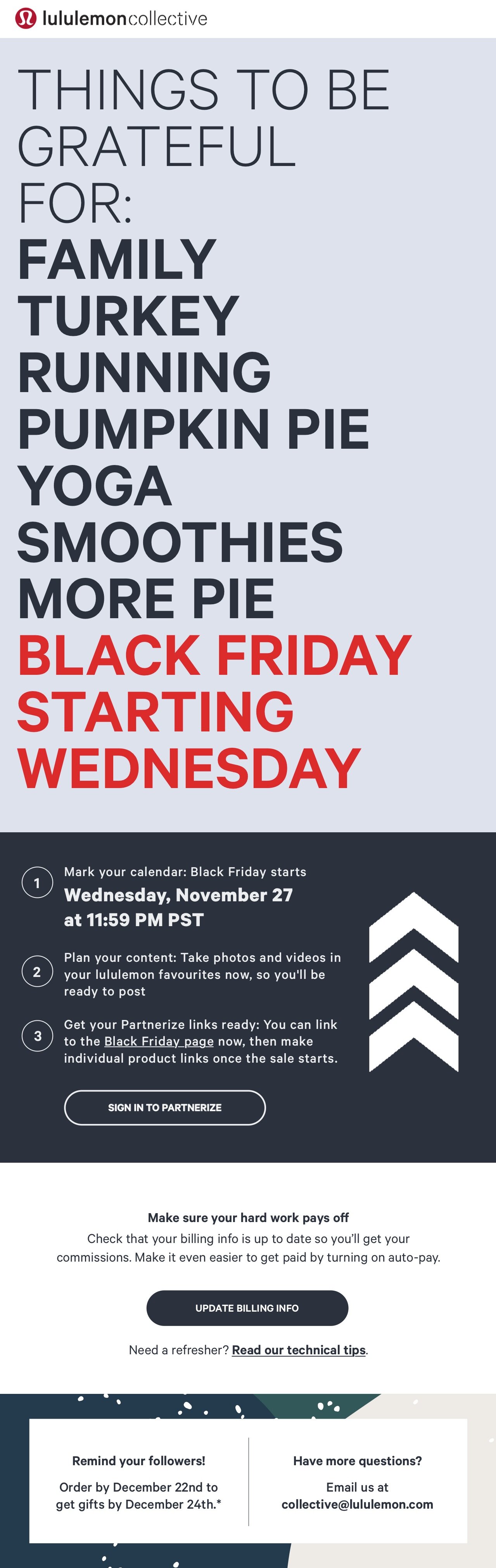 lululemon holiday sale