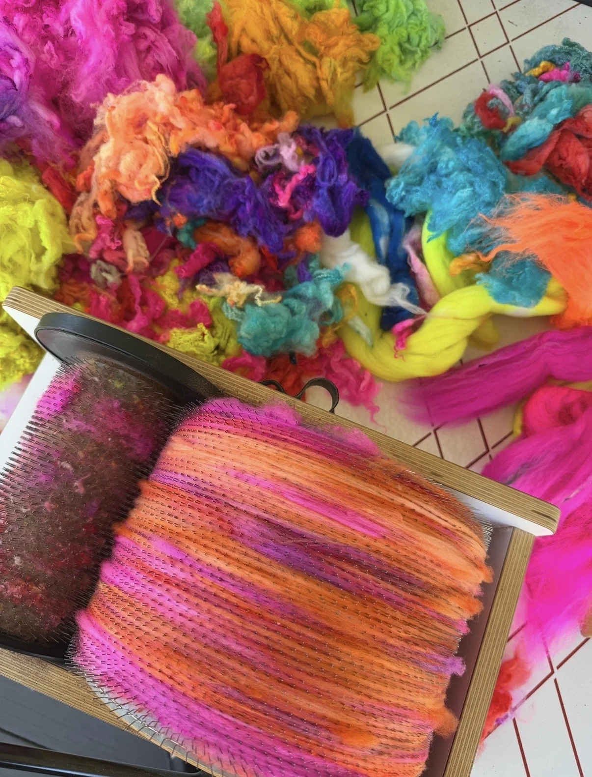 Painting with Wool: Drum Carding and Art Yarn Spinning
