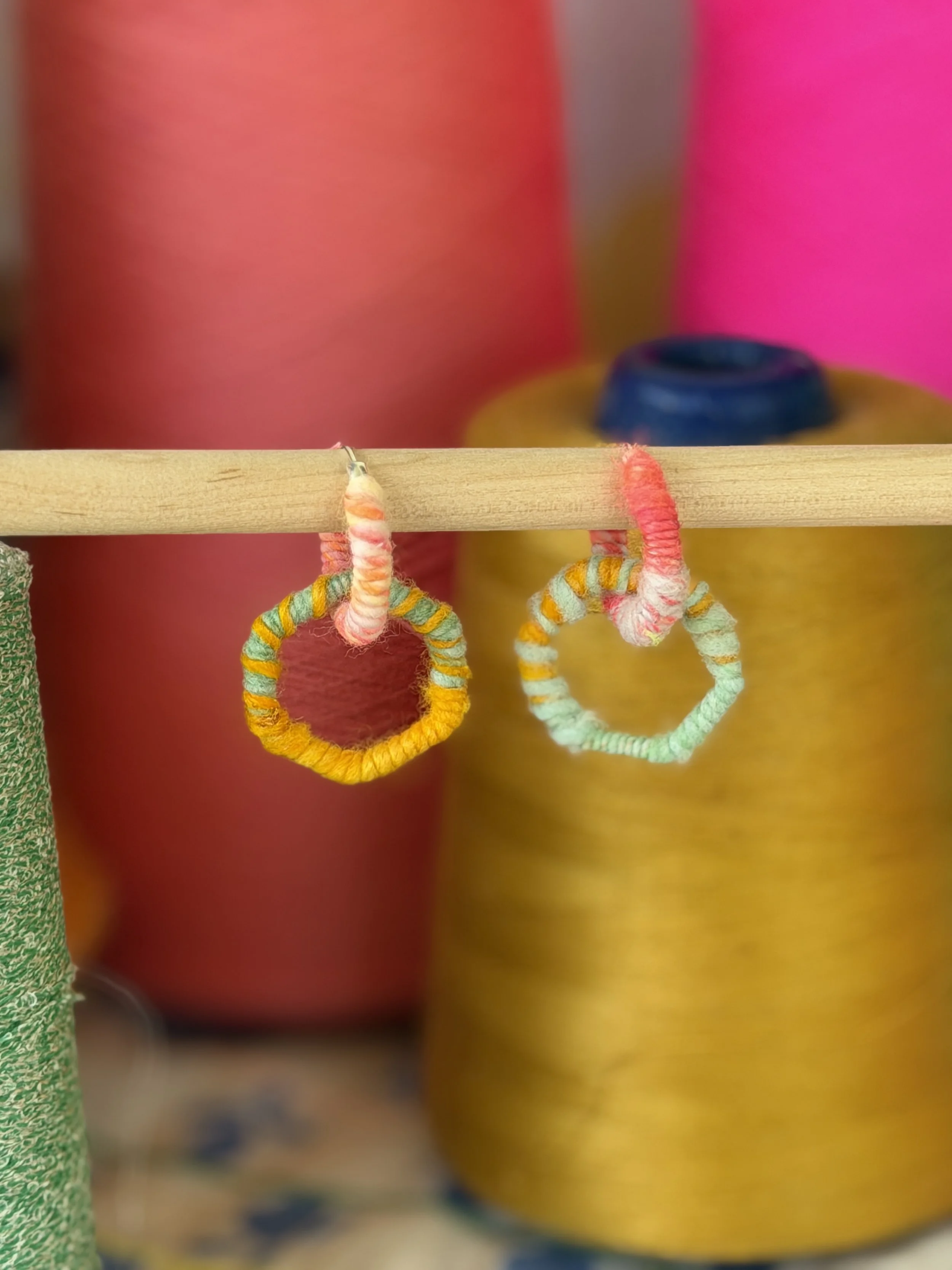 GWAH-spun Hoop Earrings: Small Hoops with sm Rings
