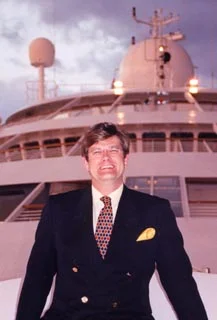 Dr. Spooner on the Seabourn Legend for ADMAT's "Excavating Shipwrecks" lecture series.