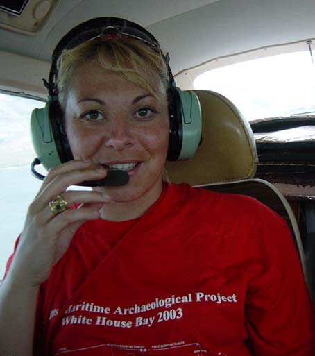 Florence conducting an aerial survey over The White House Bay Wreck in St Kitts