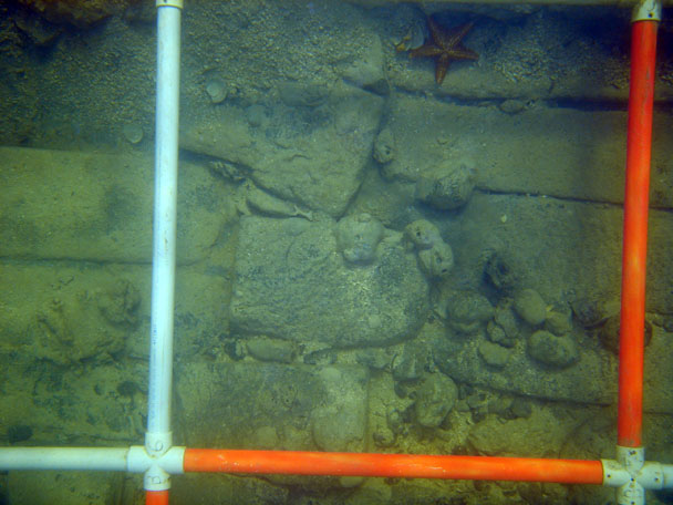  Some of the granite blocks on the cargo deck on The Tile Wreck 