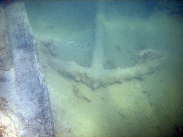  Anchor Two on The Tile wreck, next to a skid beam 