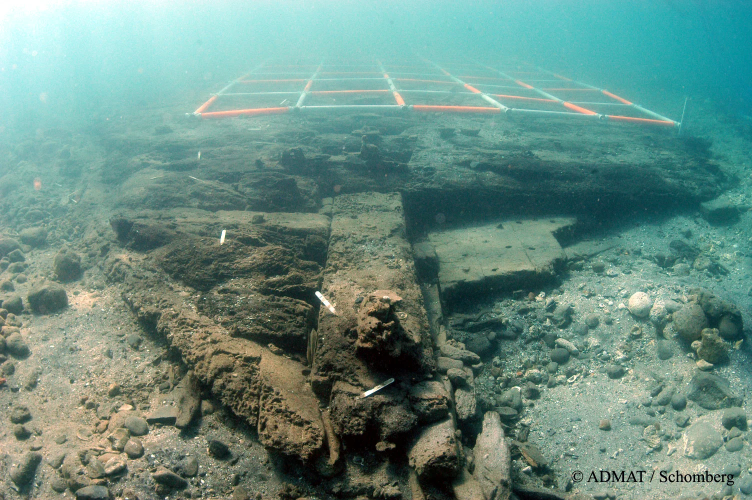 The bow section of The White House Bay Wreck a the first maritime archaeological survey project undertook in St Kitts for their government by ADMAT.