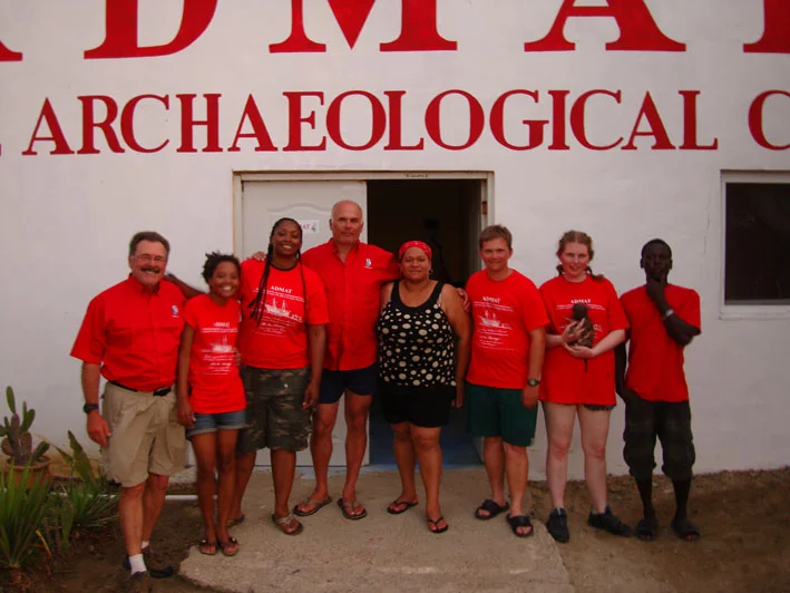 Above: The Team for the June July Survey on Le Casimir . From the Left, John, Ruth, Christina, Raimund, Bianka, Wesley, Beth and Sano .