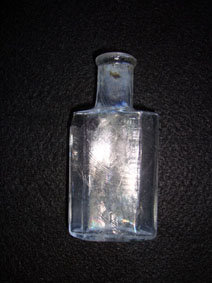  A glass hexagonal perfume bottle 