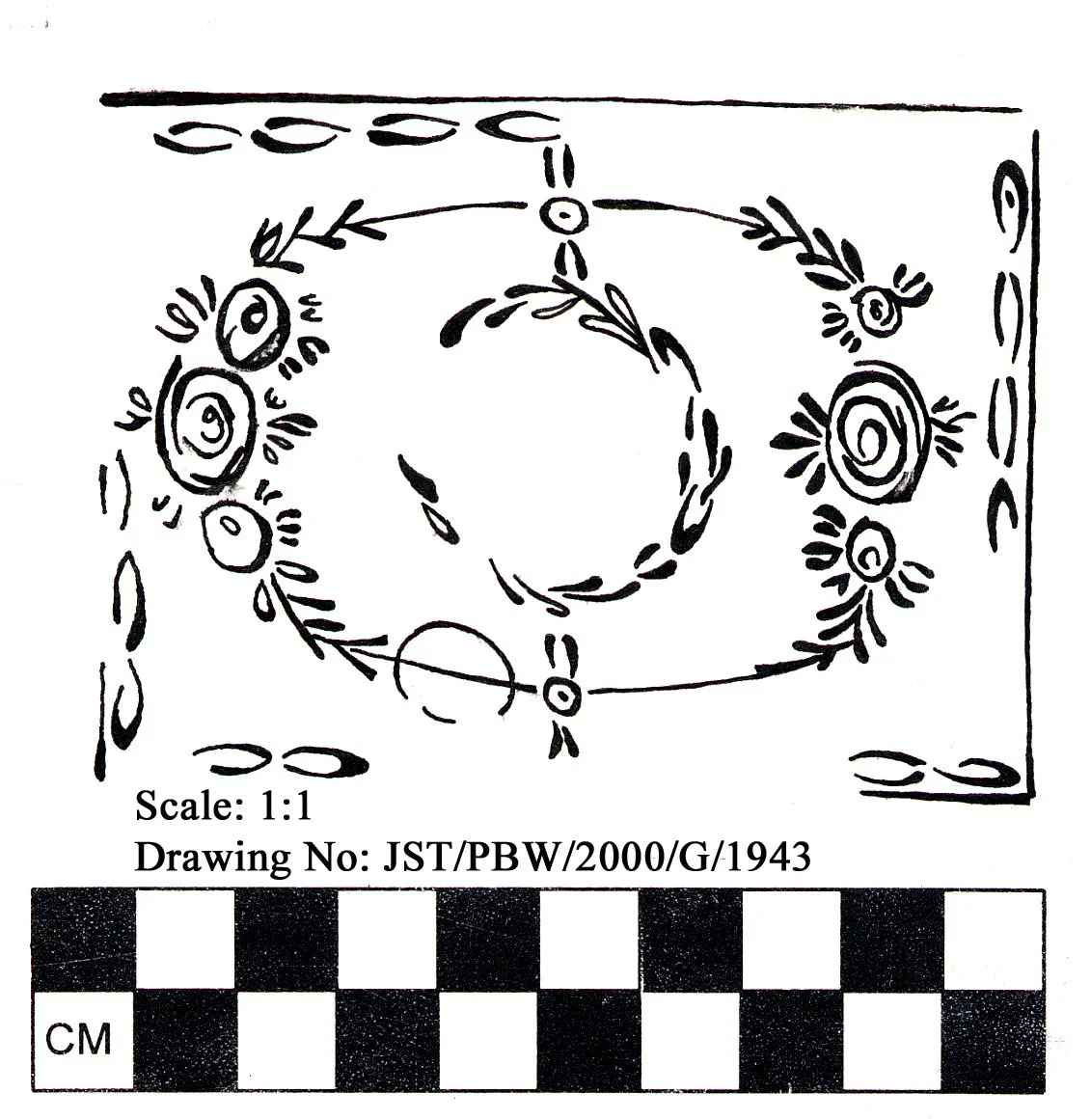 The fine etching on the shoulders of the decanter