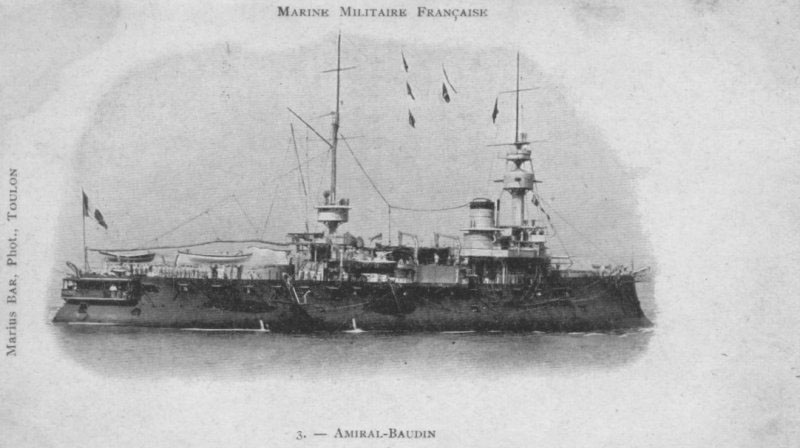  Photograph of the French battleship   Admiral Baudin   