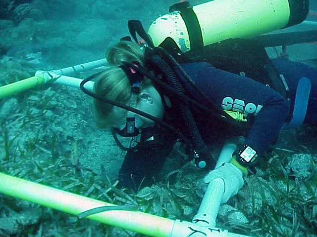 Maritime Archaeologist Christine Nielsen working in SQ Y0