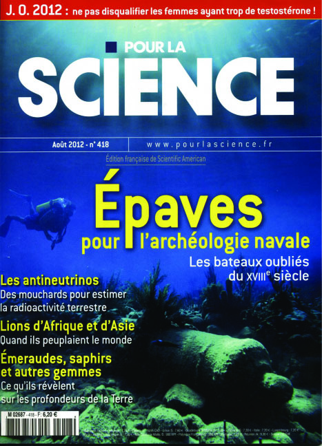 The front cover of the Pour La Science publication containing the article on Le Dragon.