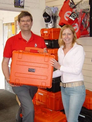 Dr Spooner and Julie Saunders from Forward Diving Services the sponsors.