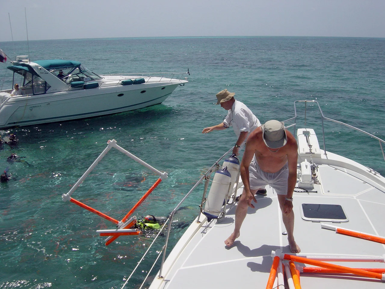 Frank and Guillaume lowering the grid sections on sie