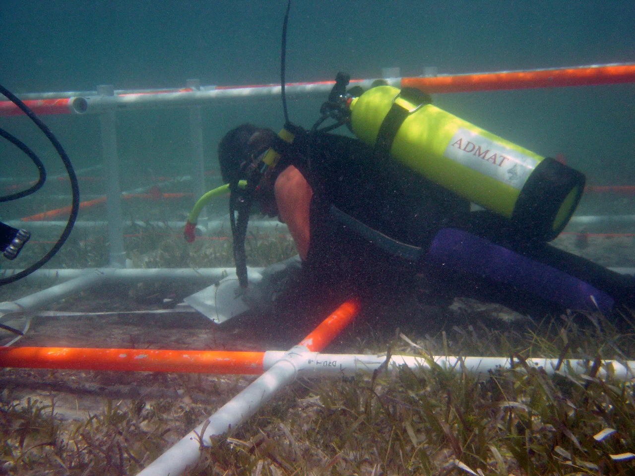 David recording the centre line