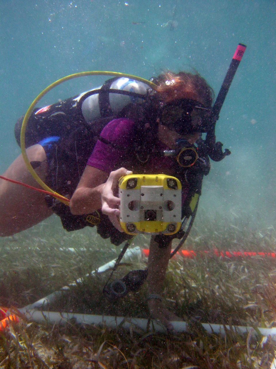 Karen with her "pet" ROV