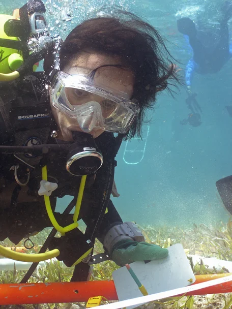  Jessica measuring in some metal detector hits