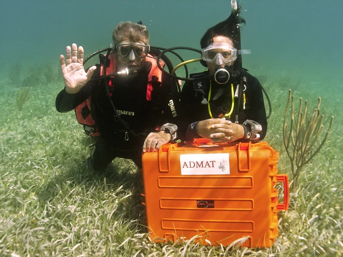Having filled the explorer Box with lead, we were able to sink it, and the water proof seals held leaving the box water tight!