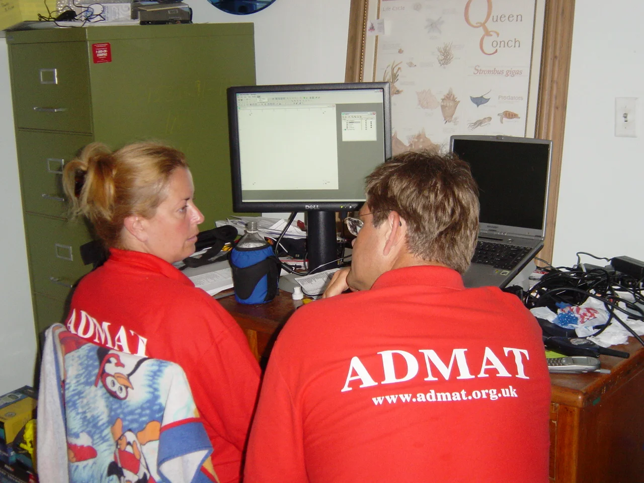 Kathy and Simon at work planning