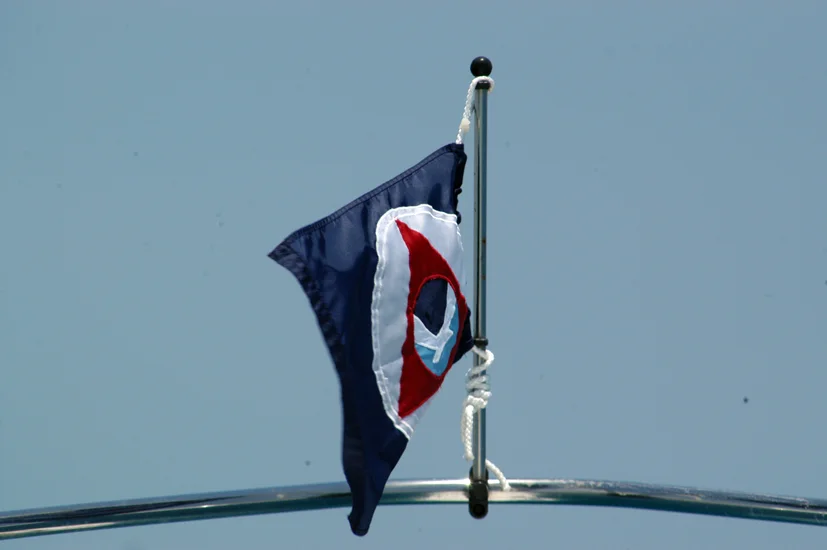 The NOAA flag which was flown during the project