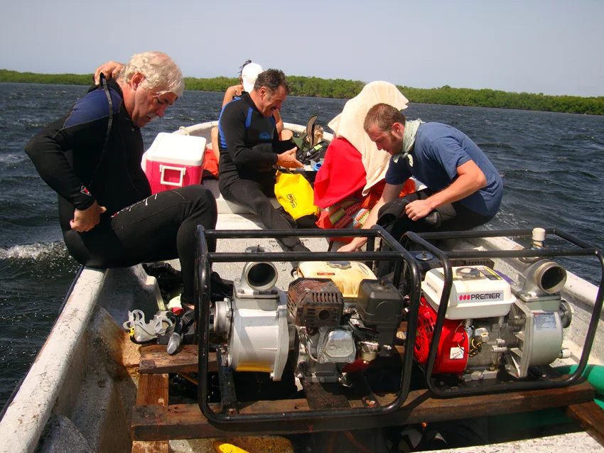 Getting ready to dive