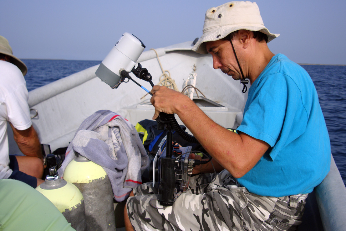 Dr Gendron preparing to dive on The Island Wreck in Monte Cristi Bay