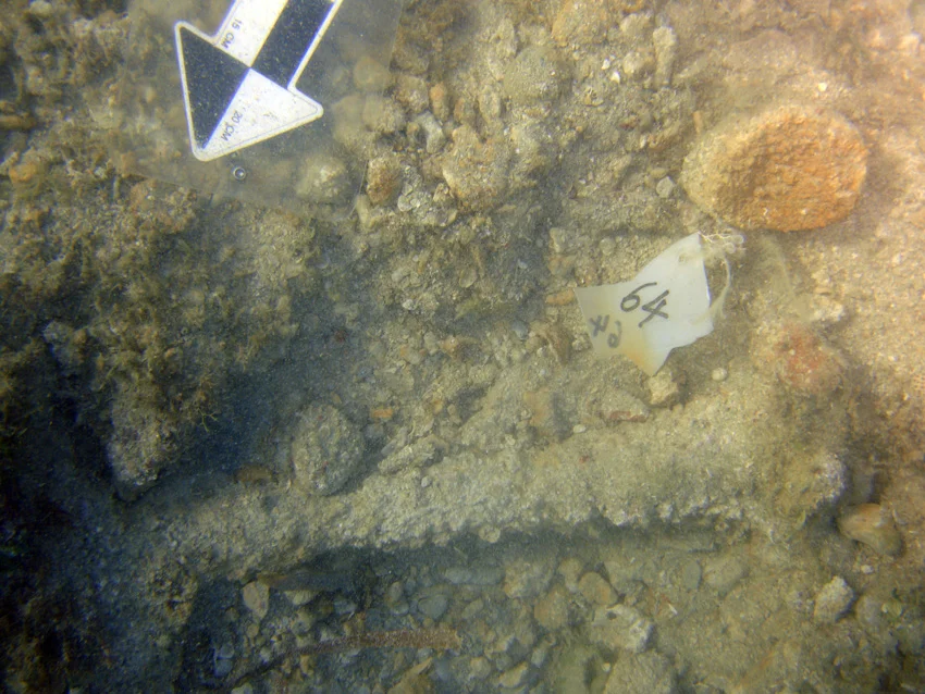 A possible iron keel bolt