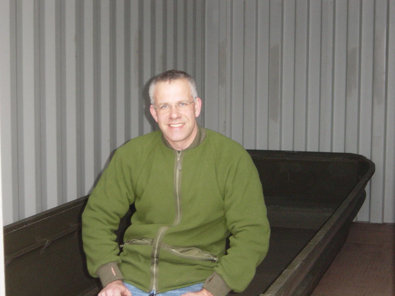 Andy relieved that the pontoon boats have been loaded without damage