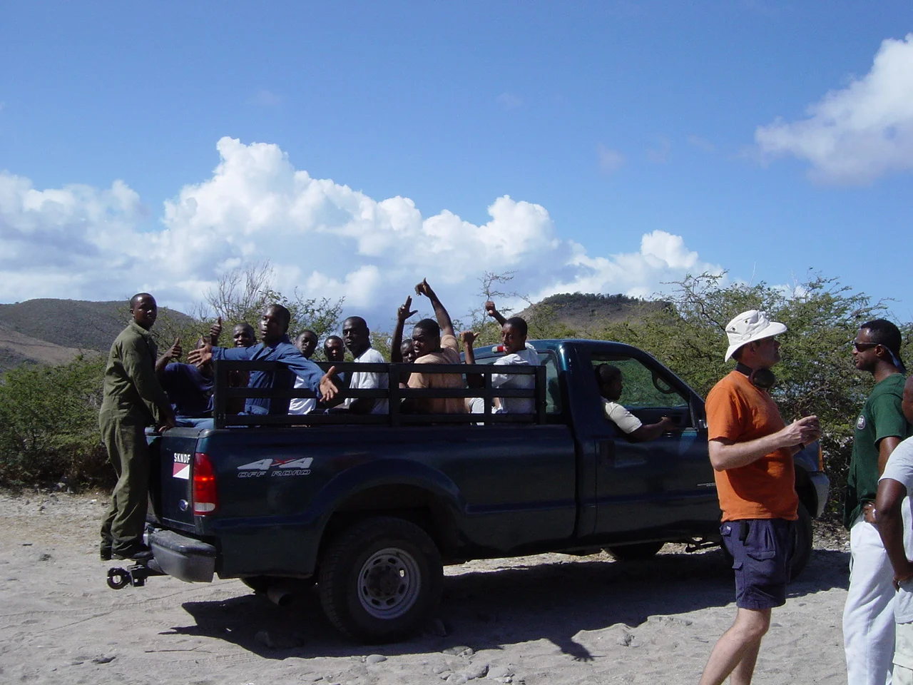 The arrival of the St Christopher & Nevis Defence Force and Coastguard