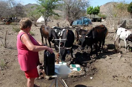 Faith evicting the cattle from the water stand pipe