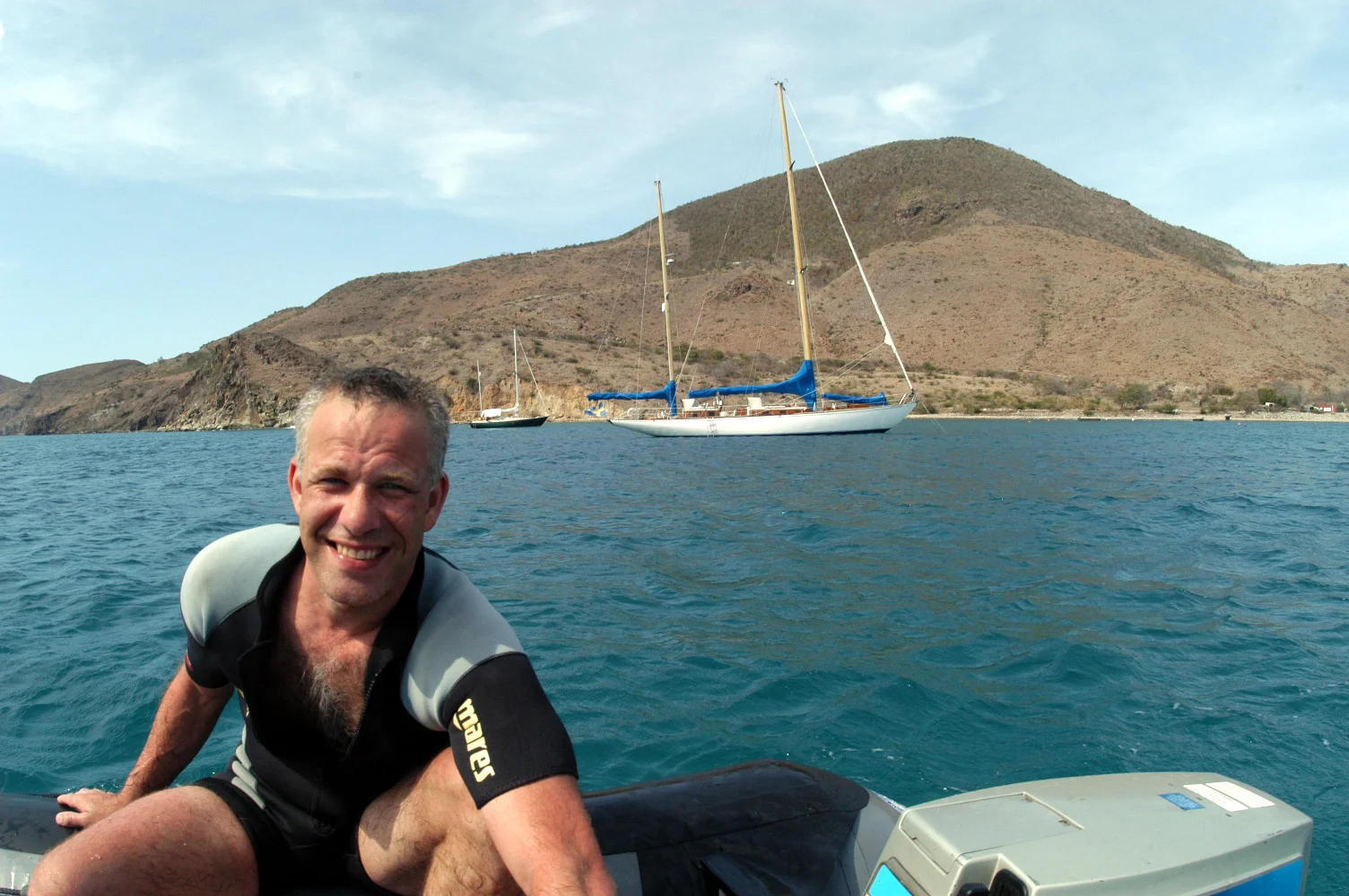 Andy at the helm