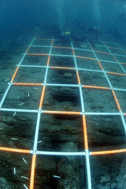 We uncovered the half of the ship up to the main mast step. The mast step and the remainder of the ship has not yet been found.