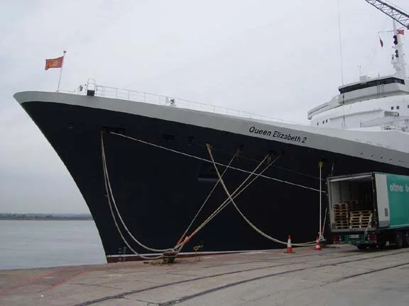 The QE2 in Southampton