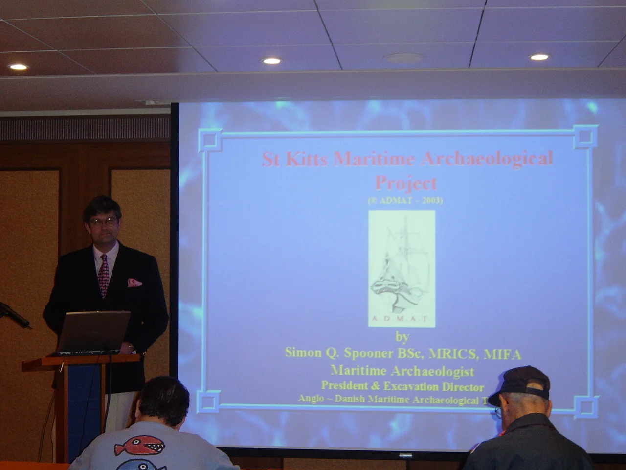 The lecture series starts with the White House Bay, as the ship was arriving in St Kitts the next day