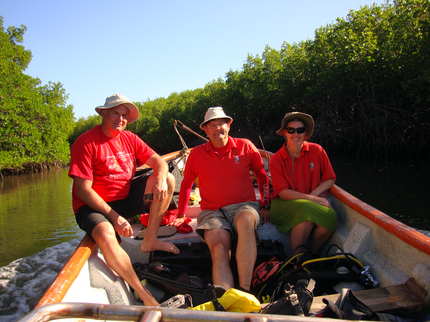  Raimund Krob, Dr Simon Spooner and Nikki Bose on the way to   The Tile Wreck   in 2013 