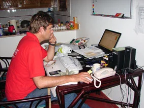 Simon working on the wrecking process of The Button Wreck a recent ADMAT survey project in the Florida Keys