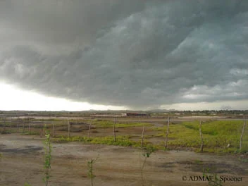 Storm clouds approaching the Centre