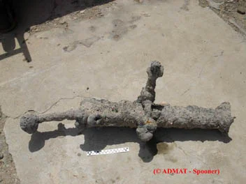 The complete breach loading wrought swivel cannon, a rare artefact to be in complete condition