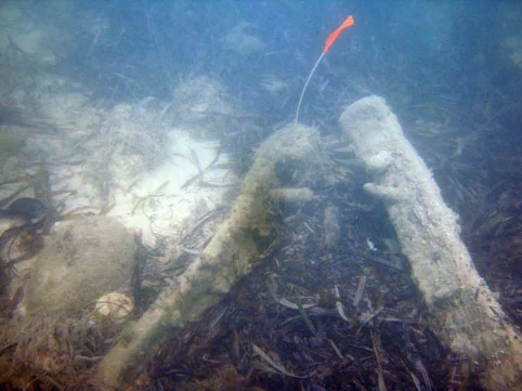 The port side gudgeon which has a “curved” shape at the end which was attached to the round cylinder with the hole in it.