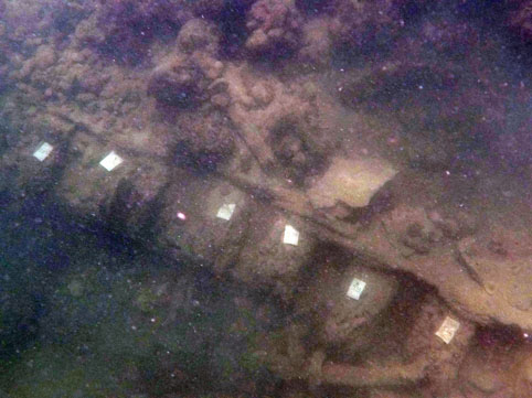 The next section, clearly showing the ceiling planking