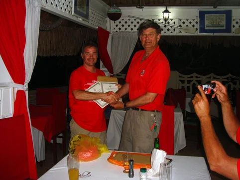 Bryan Thomas receiving ADMAT’s Underwater Survey Diver and Proton Magnetometer Diver Course certificates
