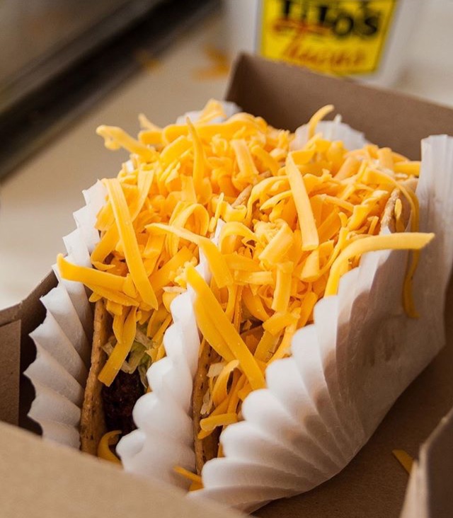 A SHREDDED BEEF TACO AT TITO'S.