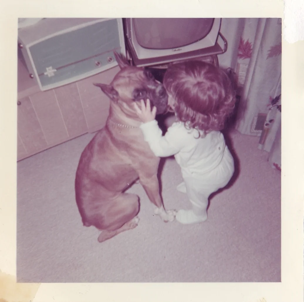 Me and my best friend, our family boxer, Coco
