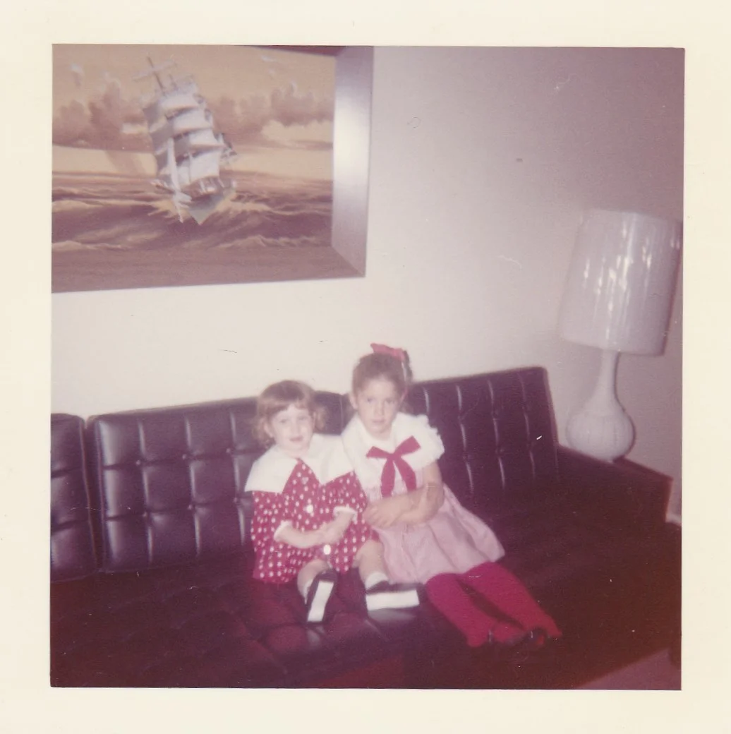 Me and my sister circa 1965 - That is the photo Coco thought was a window!