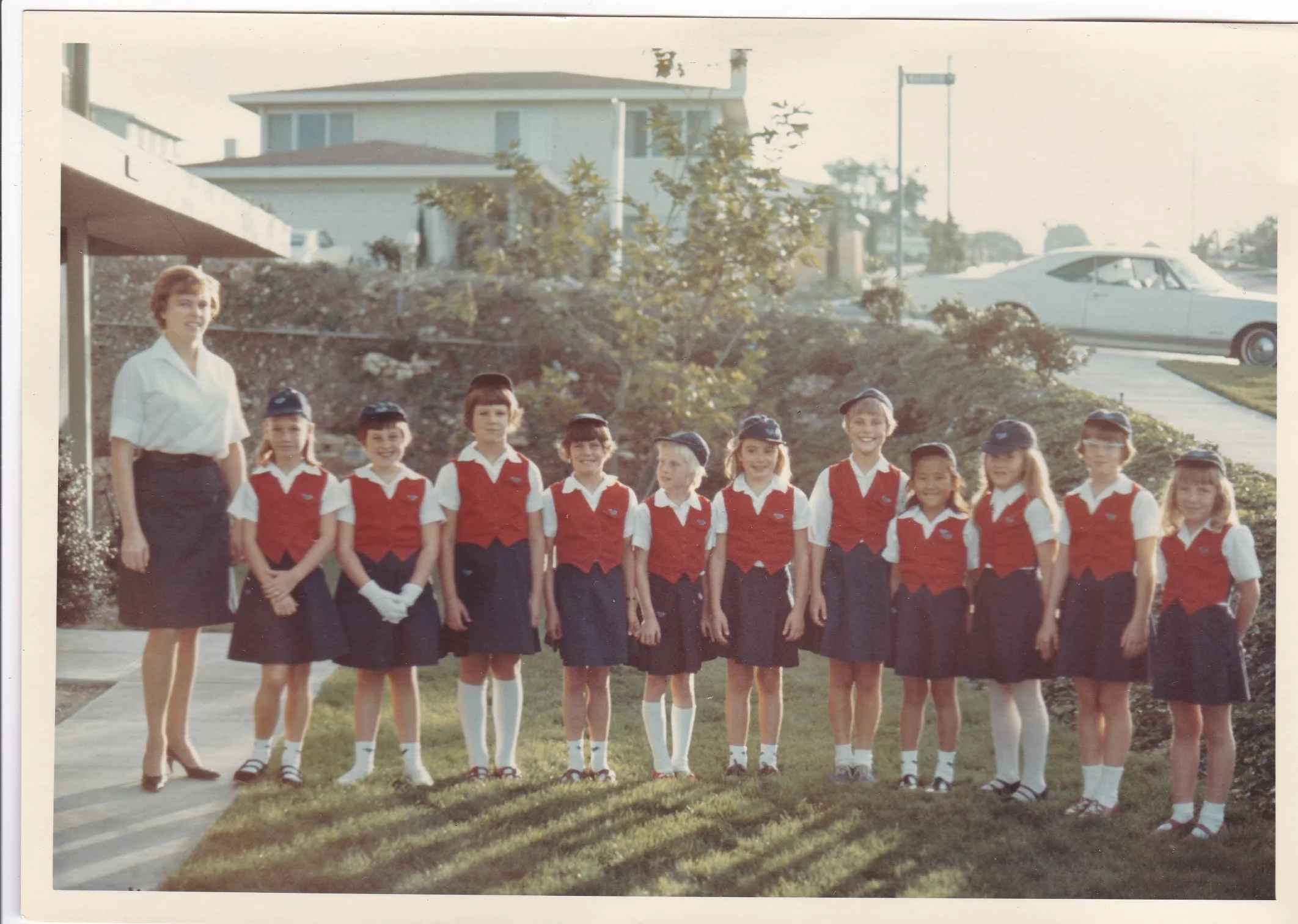 Me with my Bluebird troop and Mrs. Bartlett, our leader.