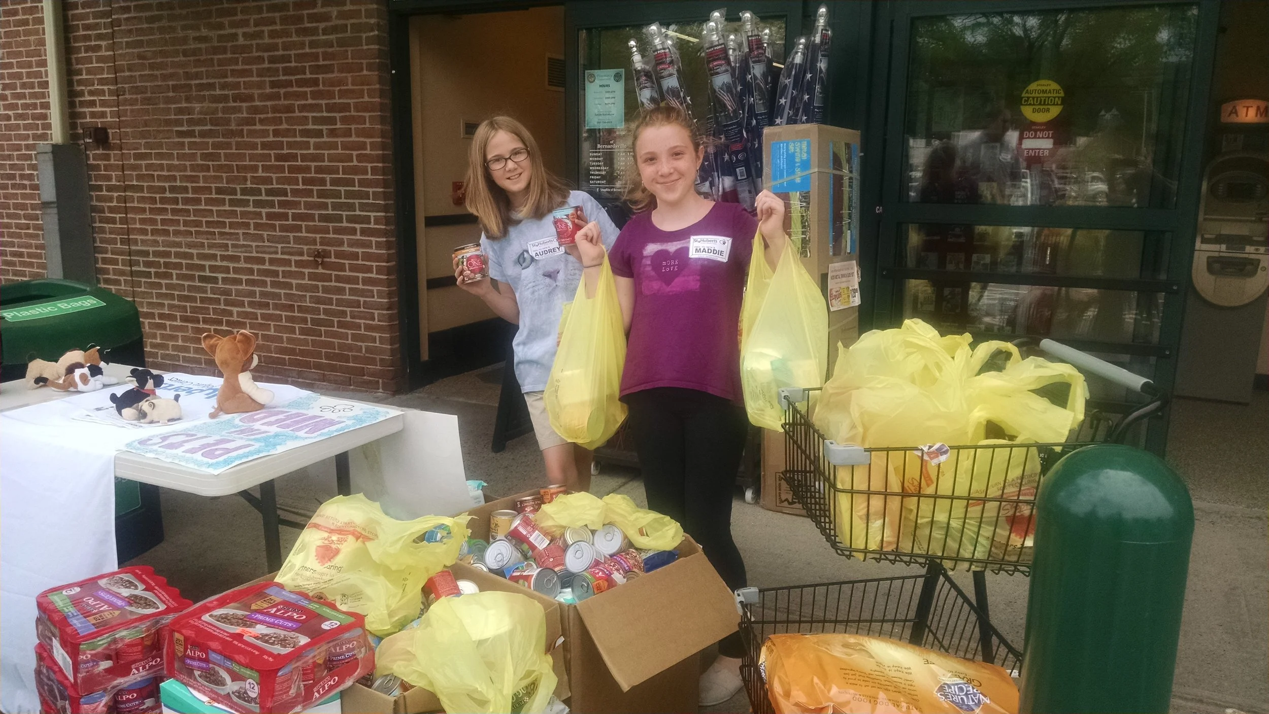 Youth Ambassadors organizing a very successful donation drive at a local store.
