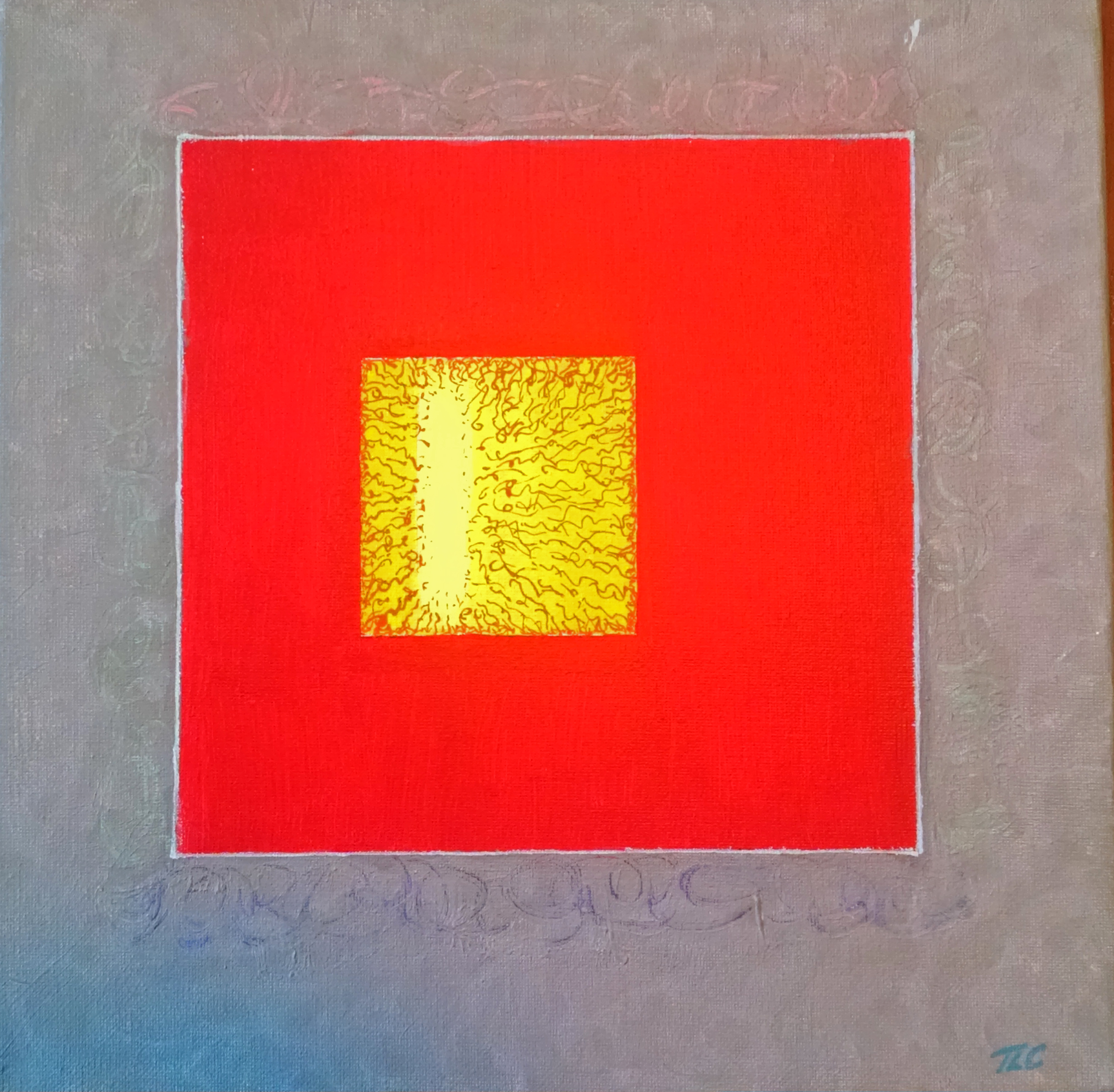  Red Window &nbsp;(Acrylic, 12x12) Gifted to my friend, Jennifer Cooper. 
