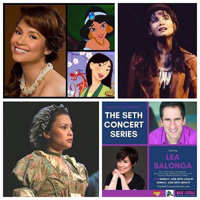 8pm! My concert with Lea Salonga has SUCH great singing including her Jasmine, Mulan, Fantine AND Eponine! Get thee to TheSethConcertSeries.com to watch