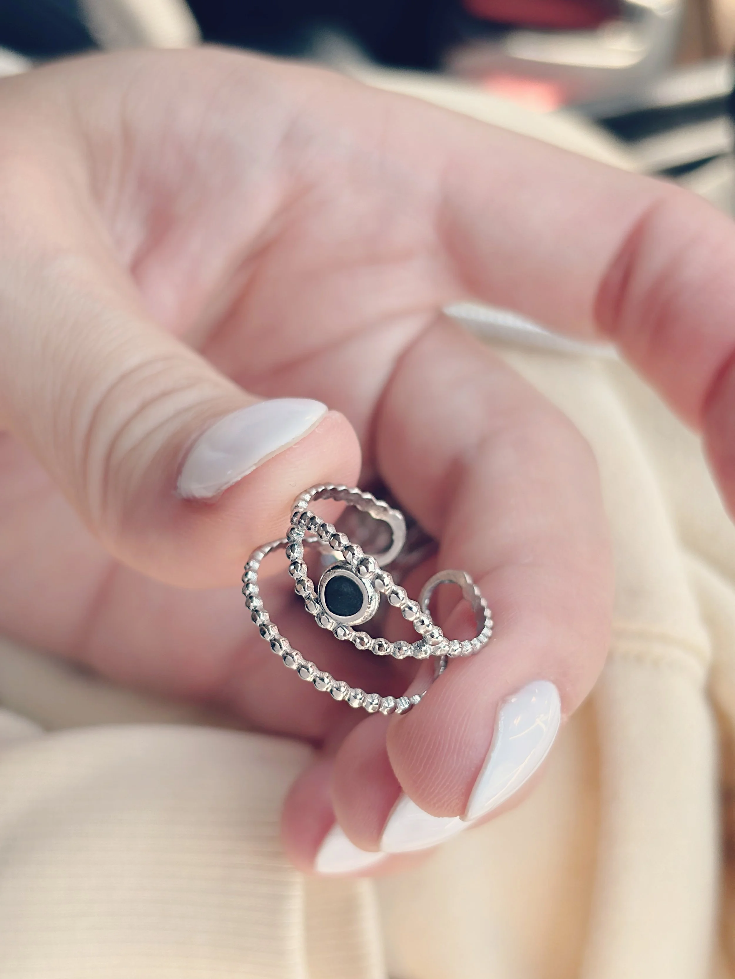 Bague Protection en acier inoxydable avec motif du troisième œil, bijou ajustable et symbolique | Tokade.