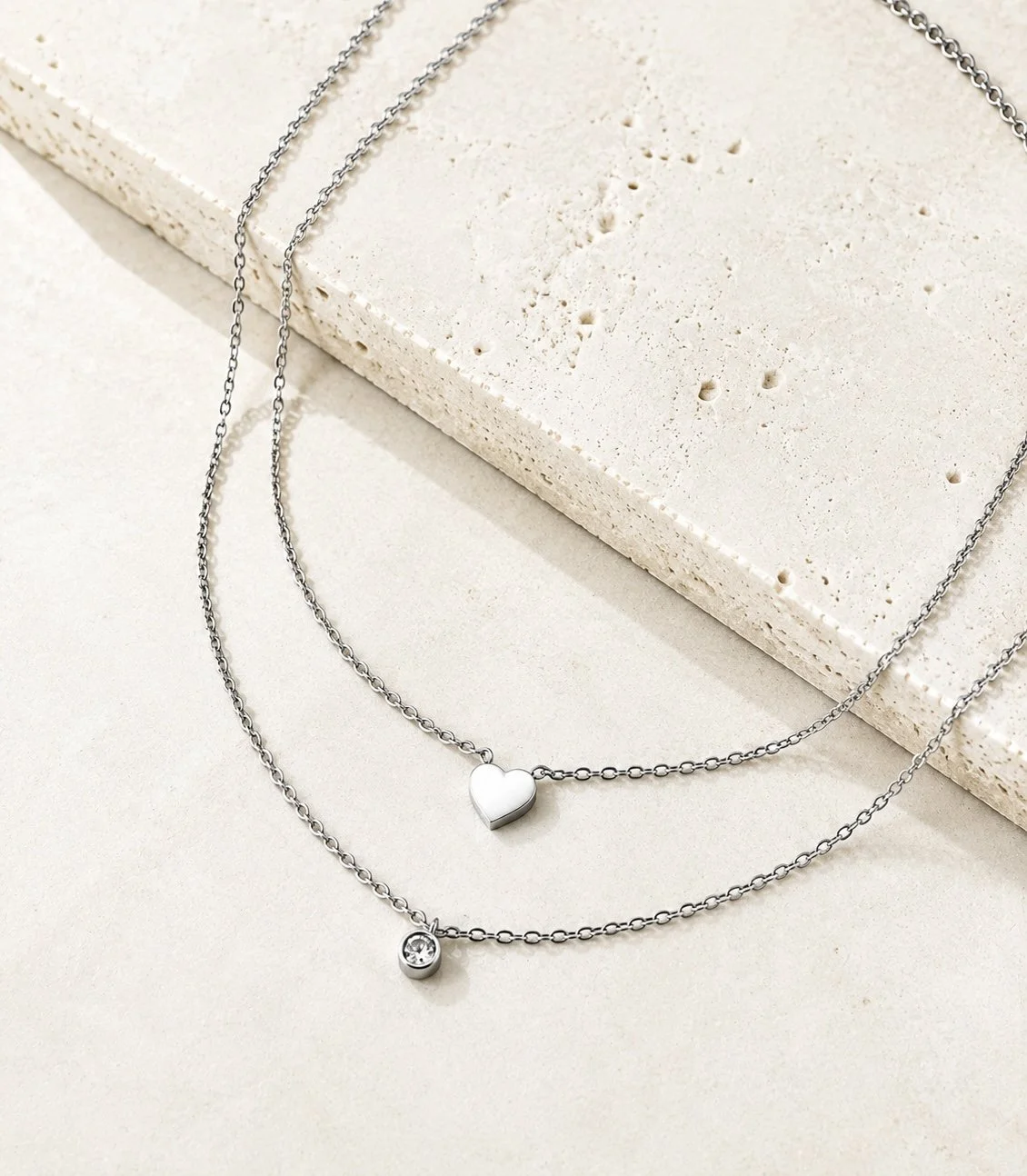 Collier double Bacci en acier inoxydable - Tokade
