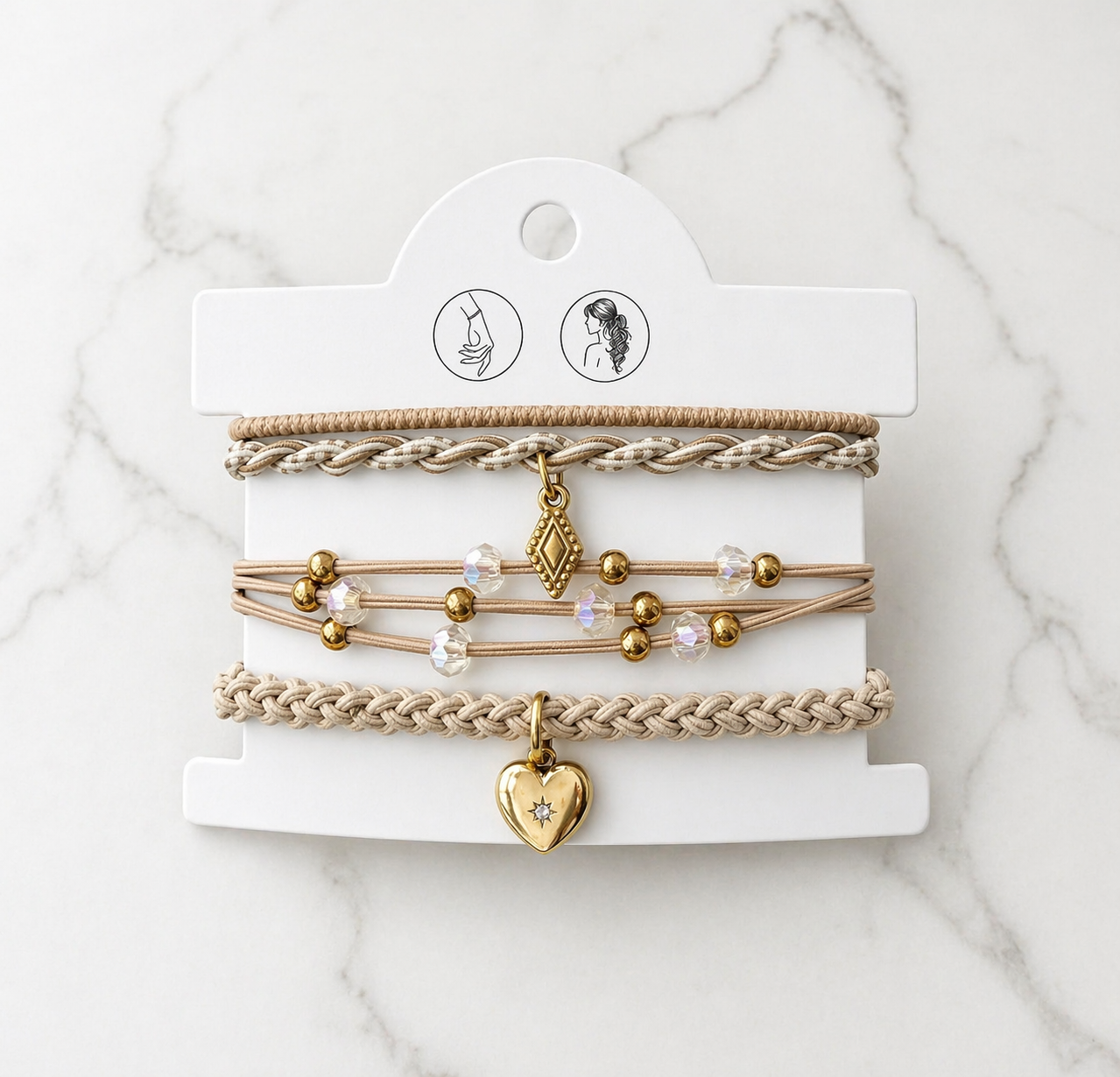 Élastique à cheveux pouvant être porté en bracelet.-Tokade