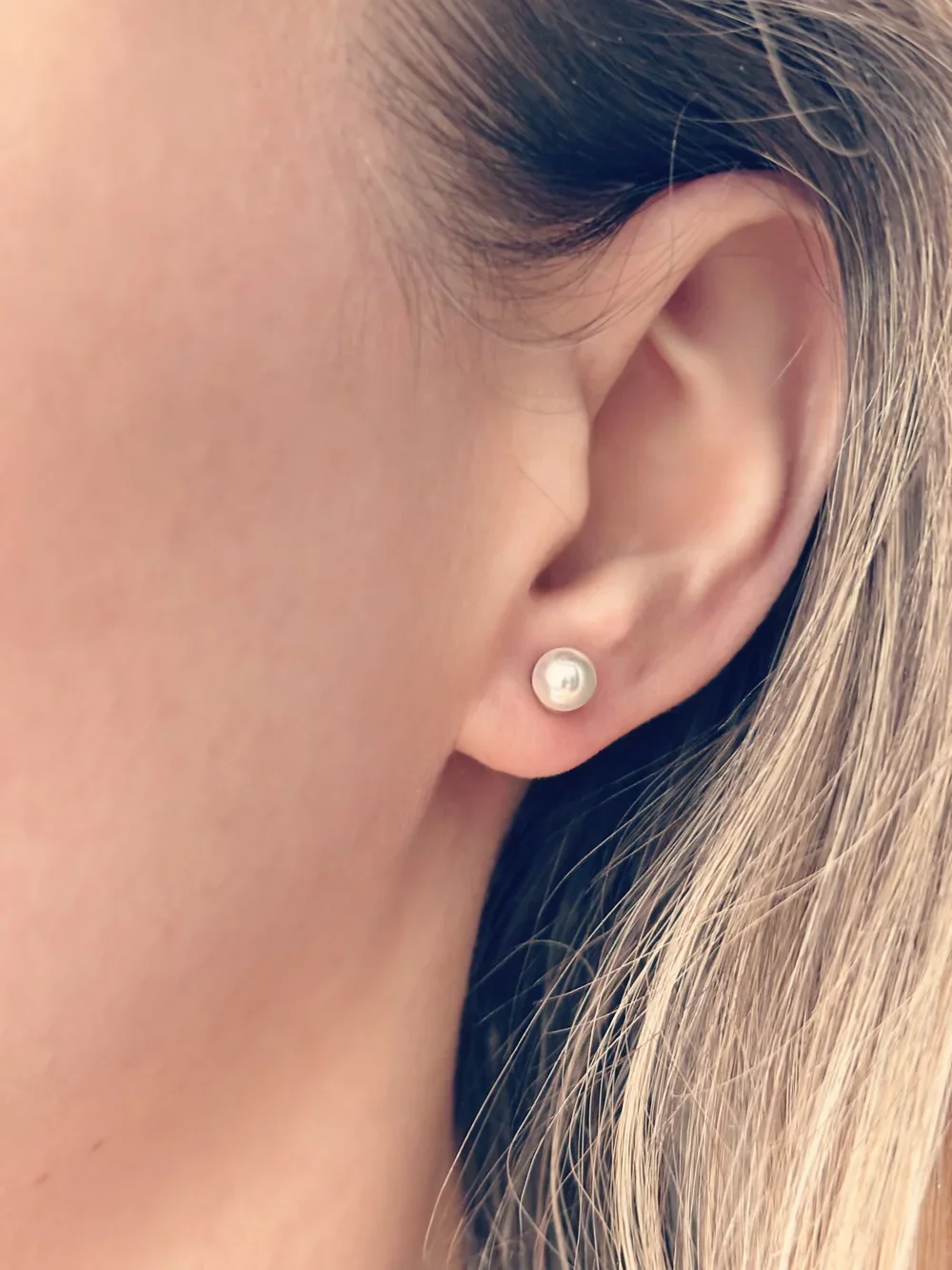 Boucles d’oreilles perle acier inoxydable bijou surprise dans pot de sels de bain